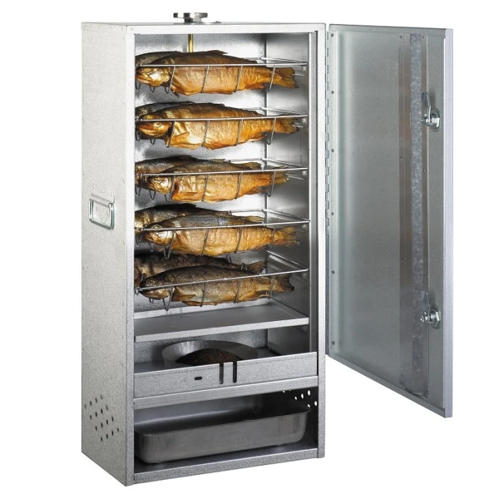 Fumoir Peetz Acier Aluminé Porte à Charnières - L 39 X P 28 X H 85 Cm 6 Fumoir Peetz Acier Aluminé Porte à Charnières - L 39 X P 28 X H 85 Cm – Image 4