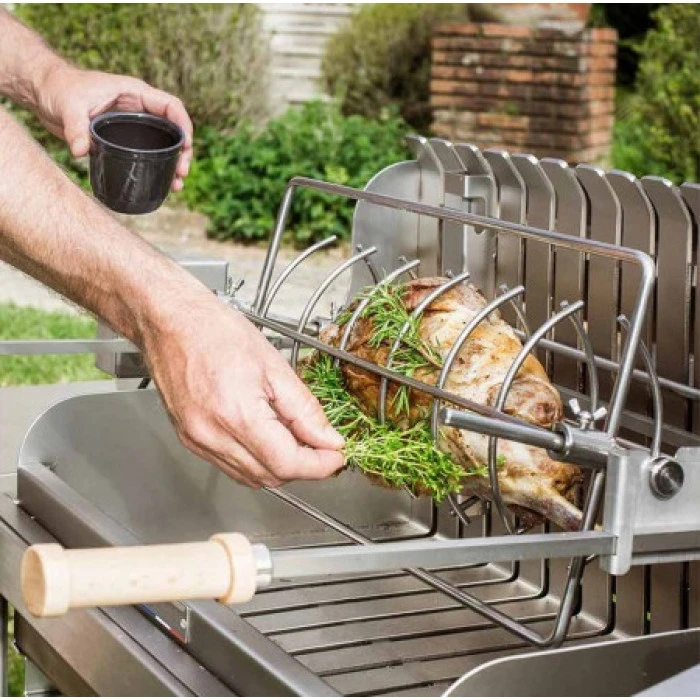 Barbecue à Charbon Le Marquier Exclusive Mendy + Chariot - Inox 5 Barbecue à Charbon Le Marquier Exclusive Mendy + Chariot - Inox – Image 3