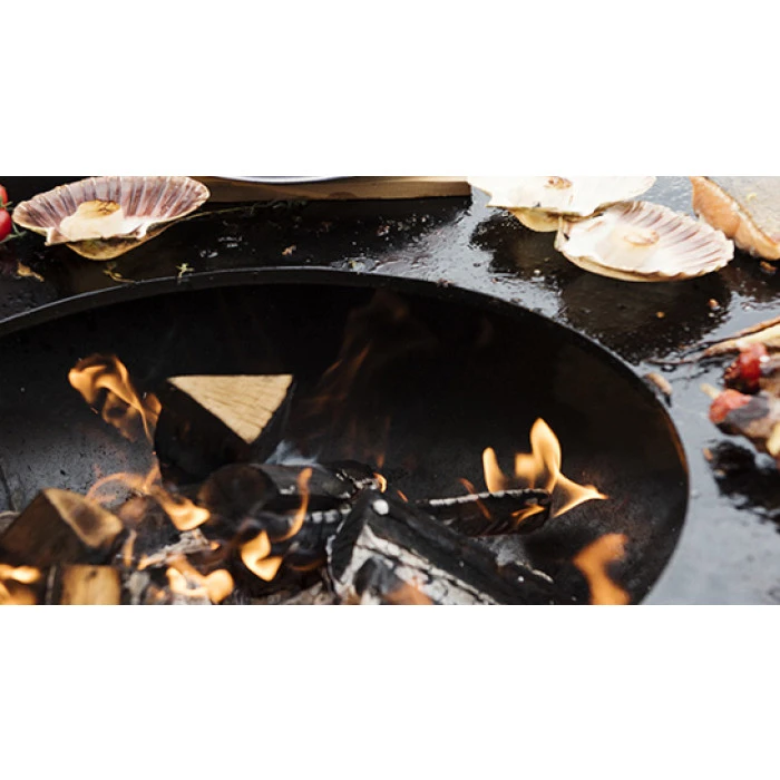 Brasero Plancha OFYR Island PRO Corten 100 Céramique Gris Anthracite + Housse Offerte 5 Brasero Plancha OFYR Island PRO Corten 100 Céramique Gris Anthracite + Housse Offerte – Image 3