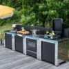 Cuisine D'extérieur ENO Modulo Inox Et Noir Pour Plancha - 4 Modules Avec Cuisinière 1 Cuisine D'extérieur ENO Modulo Inox Et Noir Pour Plancha - 4 Modules Avec Cuisinière -Barbecue Passion Soldes Magasin cuisine eno cuisiniere inox noir 4 modules