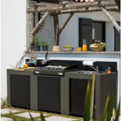 Cuisine D'extérieur ENO Modulo Acier Pour Plancha - 3 Modules