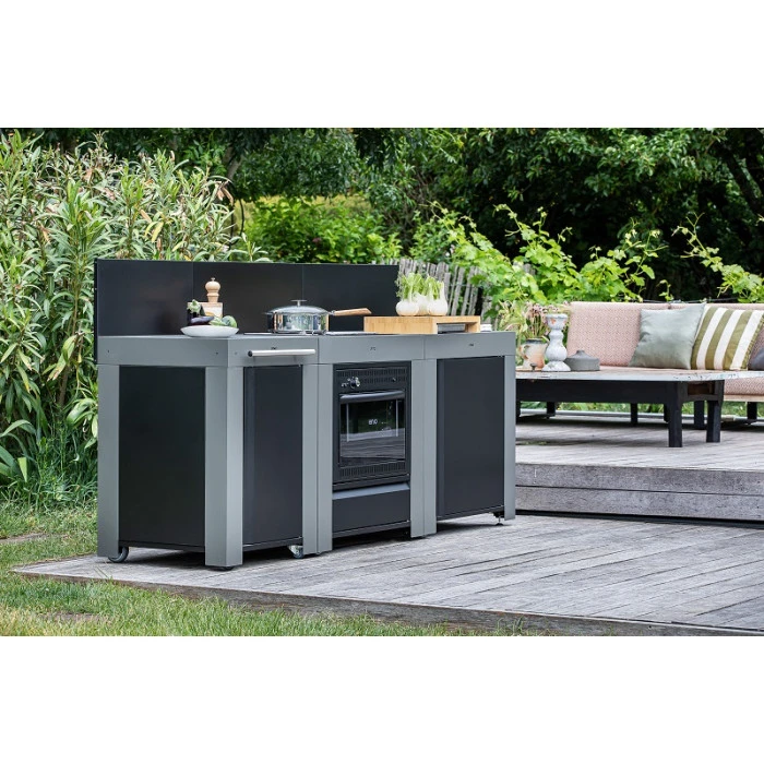 Cuisine D'extérieur ENO Modulo Acier Pour Plancha - 3 Modules Avec Cuisinière Et Desserte Félix 9 Cuisine D'extérieur ENO Modulo Acier Pour Plancha - 3 Modules Avec Cuisinière Et Desserte Félix – Image 7