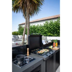 Cuisine D'extérieur ENO Modulo Acier Pour Plancha - 5 Modules Avec Cuisinière -Barbecue Passion Soldes Magasin cuisine modulo 5 cuisiniere 12