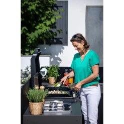 Cuisine D'extérieur ENO Modulo Acier Pour Plancha - 5 Modules Avec Cuisinière -Barbecue Passion Soldes Magasin cuisine modulo 5 cuisiniere 9
