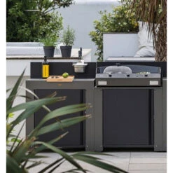 Cuisine D'extérieur ENO Modulo Acier Pour Plancha - 2 Modules 11 Cuisine D'extérieur ENO Modulo Acier Pour Plancha - 2 Modules -Barbecue Passion Soldes Magasin mobilo eno gris acier 2 modules ambiance 6