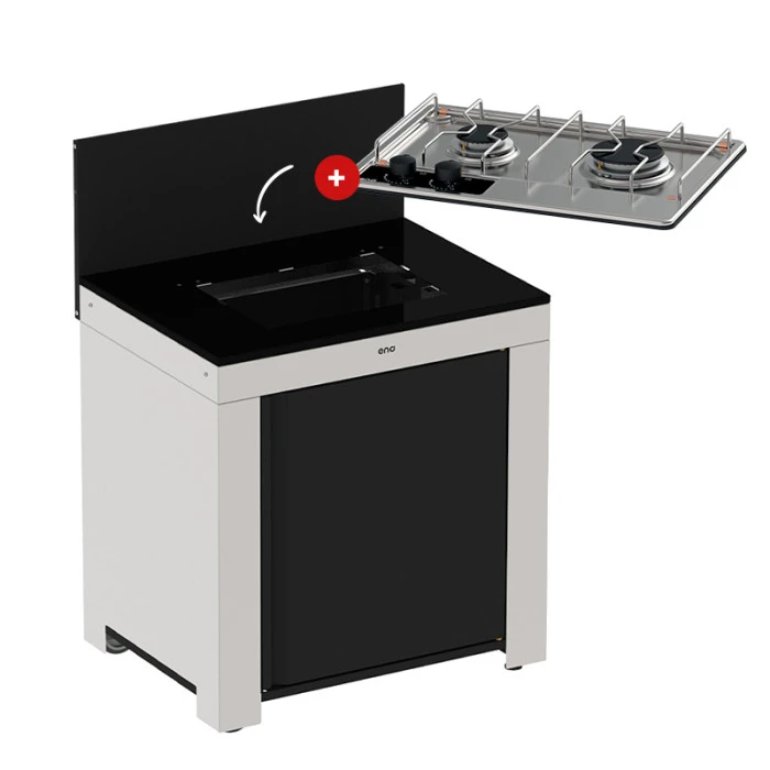 Modulo Table De Cuisson Master 2 Brûleurs - Coloris Inox Et Noir - Pour Cuisine D'extérieur ENO 11 Modulo Table De Cuisson Master 2 Brûleurs - Coloris Inox Et Noir - Pour Cuisine D'extérieur ENO – Image 9