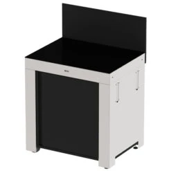 Modulo Plan De Travail - Coloris Inox Et Noir - Pour Cuisine D'extérieur ENO -Barbecue Passion Soldes Magasin modulo plan de travail inox noir cuisine exterieur eno 3