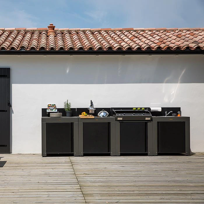Cuisine D'extérieur ENO Modulo Acier Pour Plancha - 4 Modules 3 Cuisine D'extérieur ENO Modulo Acier Pour Plancha - 4 Modules