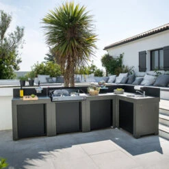 Modulo Pour Poser Une Plancha - Gris Acier - Cuisine D'extérieur ENO -Barbecue Passion Soldes Magasin modulo plancha acier cuisine exterieur eno 7 min