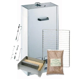 Pack Fumoir Peetz Acier Aluminé Porte Amovible - H 75 Cm + Accessoires 3 Pack Fumoir Peetz Acier Aluminé Porte Amovible - H 75 Cm + Accessoires