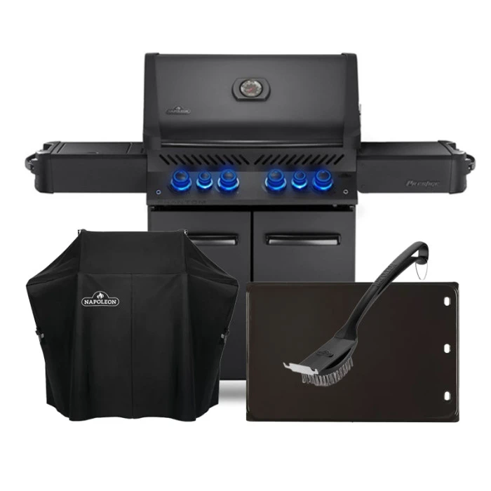 Pack Barbecue Gaz Prestige 500 Phantom Napoleon Série Limitée + 3 Accessoires 3 Pack Barbecue Gaz Prestige 500 Phantom Napoleon Série Limitée + 3 Accessoires