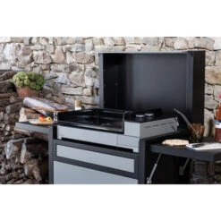 Pack Plancha Forge Adour PREMIUM 60 Acier Noir Et Gris + Chariot Et Capot -Barbecue Passion Soldes Magasin pack plancha gaz forge adour premium 60 acier noir gris 5