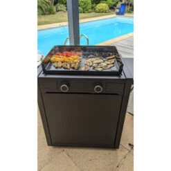 Pack Plancha à Gaz Forge Adour MODERN 60 Acier Noir + Chariot 19 Pack Plancha à Gaz Forge Adour MODERN 60 Acier Noir + Chariot -Barbecue Passion Soldes Magasin plancha forge adour modern 60 acier sur chariot 6 1