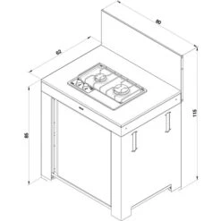 Modulo Table De Cuisson Master 2 Brûleurs - Coloris Inox Et Noir - Pour Cuisine D'extérieur ENO 17 Modulo Table De Cuisson Master 2 Brûleurs - Coloris Inox Et Noir - Pour Cuisine D'extérieur ENO -Barbecue Passion Soldes Magasin pmod8506 5 modulo plaque gaz noir et inox eno filaire