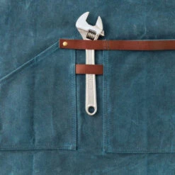 Tablier Barbecue Toile Waxée Alaskan Maker 547 - Bleu Canard -Barbecue Passion Soldes Magasin tablier alaskan maker 547 bleu canard 4